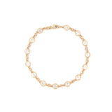 14K Gold Spaced Lab Grown Diamond Bezel Bracelet