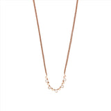 14K Gold Halo and Bezel Round Diamond Duo Chain Necklace