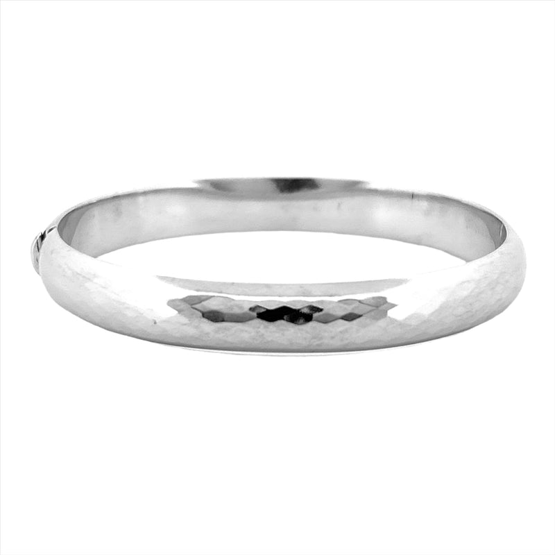 14K Gold 9MM Diamond Cut Bangle