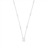 14K Gold Round Shape Cluster Diamond Pendant Necklace