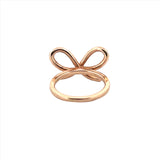 14K Gold Bow Tie Diamond Fashion Ring