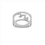 14K Gold Double Open Step Diamond Fashion Band