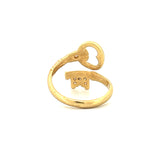14K Gold Open Key Ring