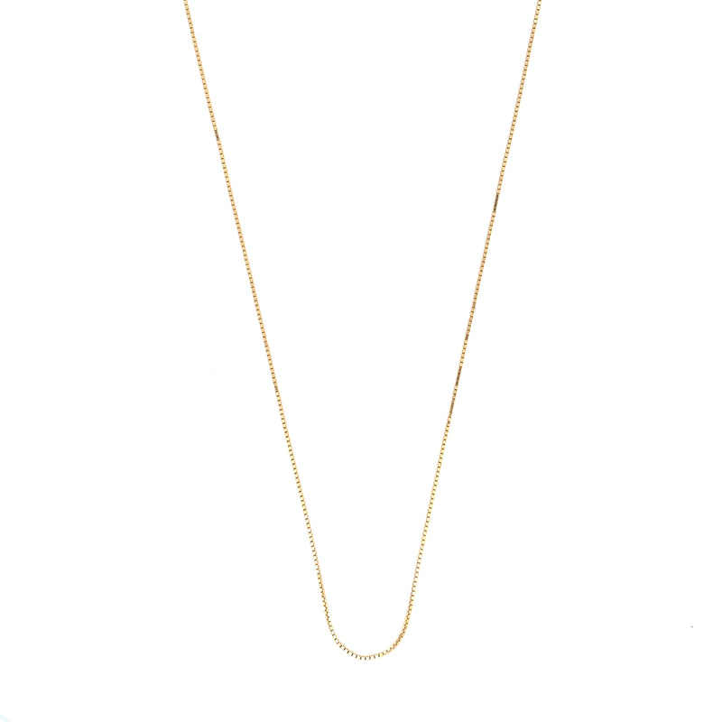 14K Gold Box Chain Necklace