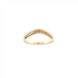 14K Gold Curved Wave Ring