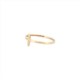 14K Cross Gold Band