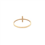 14K Cross Gold Band