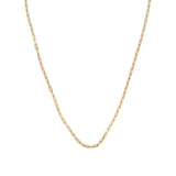 14K Gold Solid Paper Clip Diamond Clasp Necklace