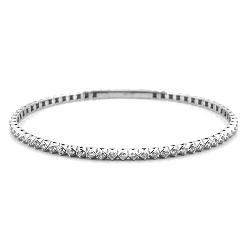 14K Gold Diamond Cut Eternity Diamond Bangle