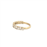 14K Gold Pear Alternate 3MM Band Half Eternity