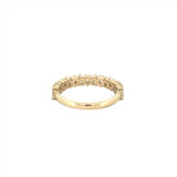14K Gold Pear Alternate 3MM Band Half Eternity