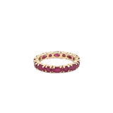 14K Gold Ruby Round and Marquise Eternity Ring