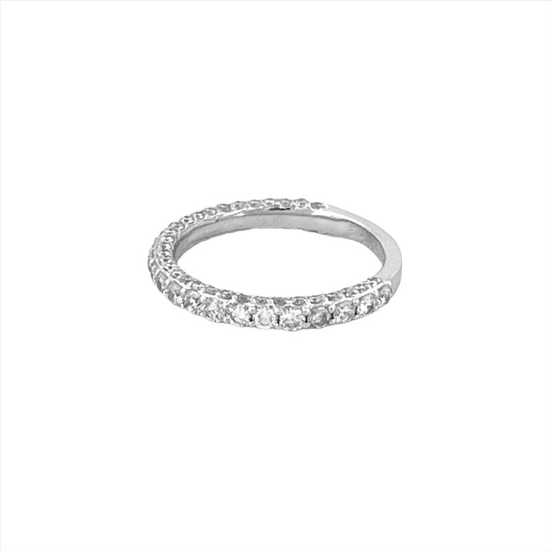 14K Gold 3D 2.5MM Diamond 3/4 Band