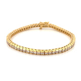 14K Gold Bar Diamond Tennis Bracelet