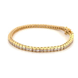 14K Gold Bar Diamond Tennis Bracelet