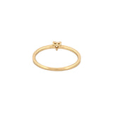 14K Gold Basket Set Diamond Heart Band