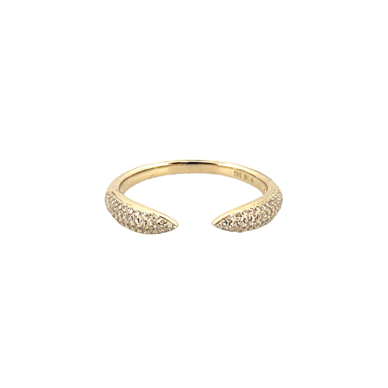 14K Gold Open 3D Claw Diamond Band