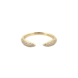 14K Gold Open 3D Claw Diamond Band