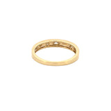 14K Gold Spaced Baguette and Round Diamond Fashion Band