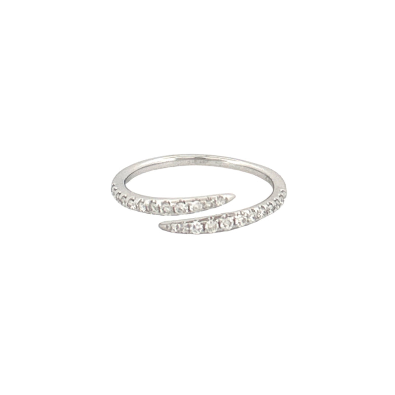 14K Gold 1.5MM Open Wrapped Diamond Band