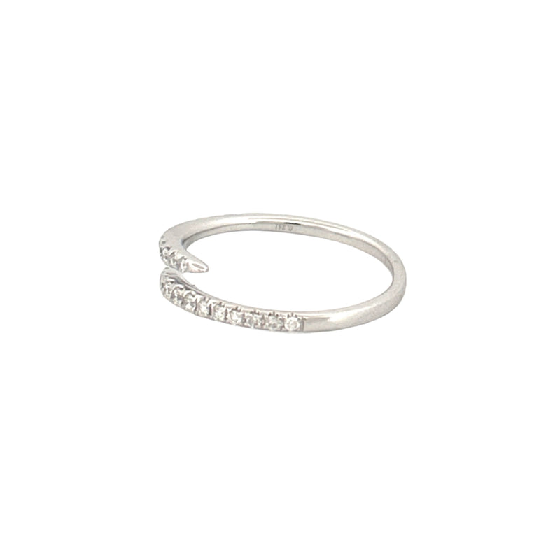 14K Gold 1.5MM Open Wrapped Diamond Band