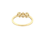 14K Gold Alternate Three Pear Diamond Band