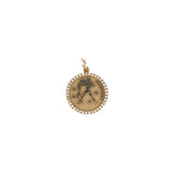 14K Gold Horoscope Pendant With Chain