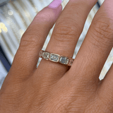 14K Gold East West Emerald Cut Lab Grown Diamond Band