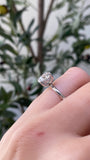 [SPECIAL] 14K White Gold 2.00 Carat Lab Grown Round Diamond Solitaire Under Halo Engagement Ring