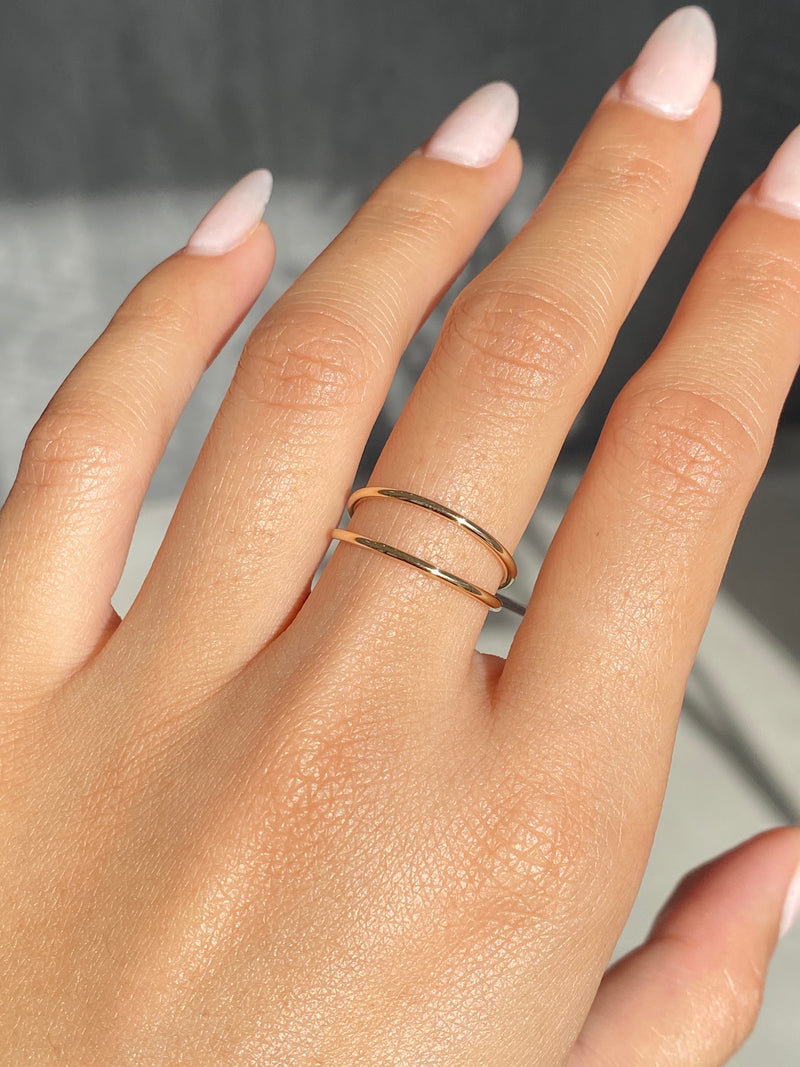 14K Gold Double Band