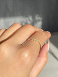 14K Gold Thin Cluster Diamond Band