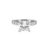 14K Gold 5.00 Carat Lab Grown Radiant Diamond U Prong Engagement Ring
