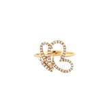 14K Gold Open Gallery Butterfly Diamond Band