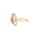 14K Gold Open Gallery Butterfly Diamond Band