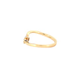 14K Gold Open Oval Shape Diamond Cluster Wrapped Band