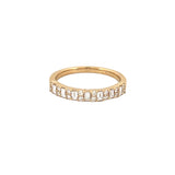 14K Gold Baguette and Duo Round Diamond Fashion Band