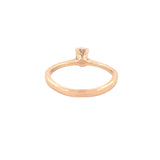 14K Gold 0.30 Carat Oval Solitaire Moissanite Ring