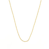 14K Gold Diamond Cut Cable Chain Necklace
