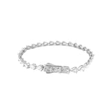 14K Gold Sideways Pear Lab Grown Diamond Tennis Bracelet