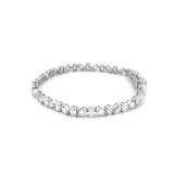 14K Gold Lab Grown Oval and Baguette Diamond Tennis Bracelet