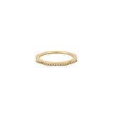 14K Gold Octagonal Style Diamond Band
