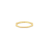 14K Gold Octagonal Style Diamond Band