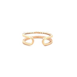 14K Gold Open Split Diamond Band