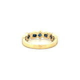 14K Gold Princess Sapphire Alternating Ring
