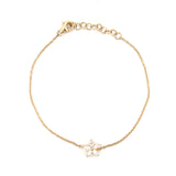 14K Gold Diamond Marquise Flower Bracelet