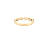 14K Gold Pear Shape 3MM Diamond Band