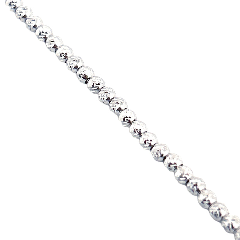 14K Gold 2.4MM Diamond Cut Ball Bracelet
