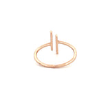 14K Gold Open Shift Bar Diamond Band