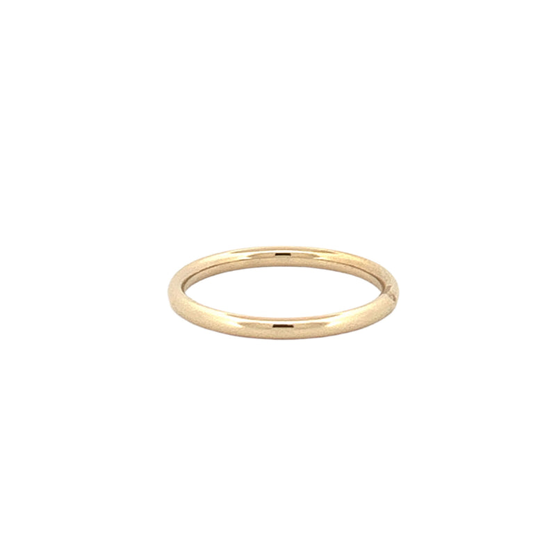 14K Gold 2MM Rounded Band