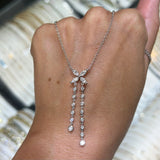 14K Gold Marquise Star Diamond Drop Necklace